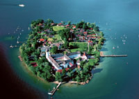 Aerial view of Fraueninsel island on Lake Chiemsee � Von der Ropp, Arved